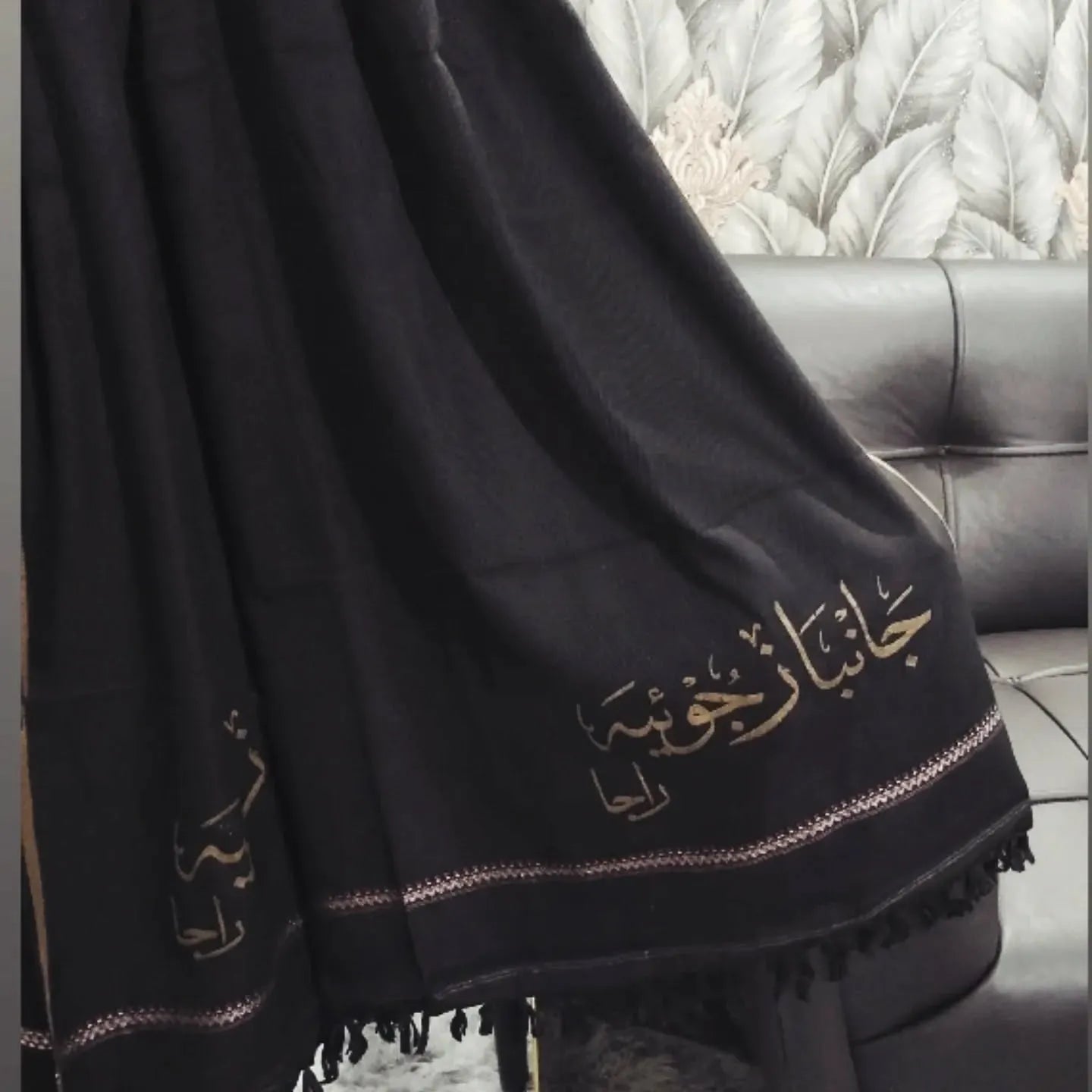 Custom Name Winter Black Shawls